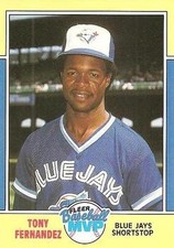 Tony Fernandez 1988 Fleer Baseball MVPs 14 Toronto Blue Jays Baseball Card