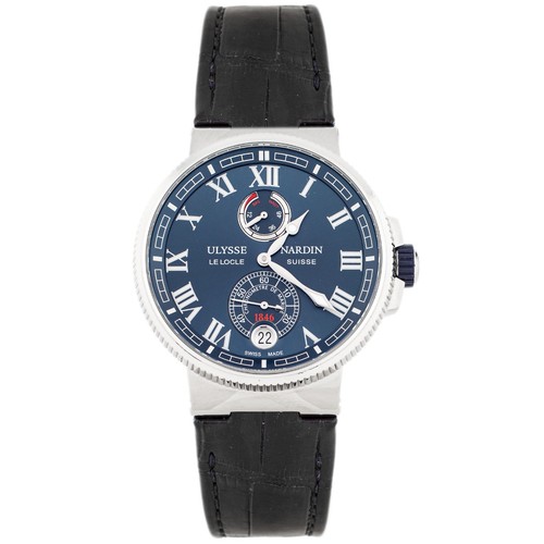Ulysse Nardin Marine Chronometer Manufacture Stainless Steel Blue 43mm 1183-126