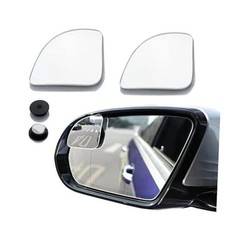 2 PCS Car Blind Spot Mirror, Adjustable Angle HD Fan-shaped Frameless Convex