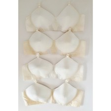 VINTAGE NEW 1960's Super-Form Women's Cream Bullet Bra Size 38B Lot of 4