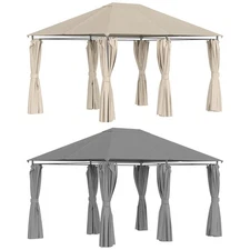 Outsunny 13' x 10' Steel Outdoor Patio Gazebo Pavilion Canopy Tent
