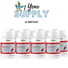 PRIME BP XT- Blood Pressure & Sugar Support- 12 Bottles- 720 Capsules