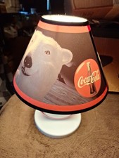 Vintage Coca-Cola Cola Polar Bear Table Lamp End Table Bedroom Plastic Working