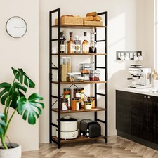 5 Tier Bookshelf Tall Bookcase Shelf Storage Organizer Modern Book Shelf Rack