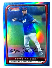 2008 Bowman Chrome - Edgar Renteria #169 Blue Refractor /150