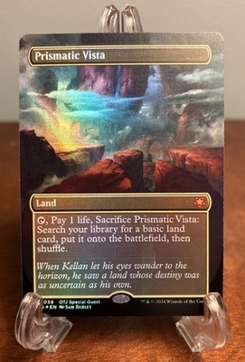 MTG Prismatic Vista Foil Borderless OTJ Special Guests Magic Light