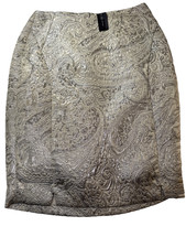 NWT The Limited Gold Brocade Pencil Skirt NEW Size 4 Fitted Lined