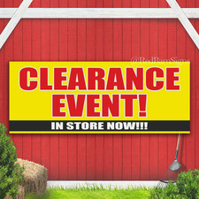 CLEARANCE EVENT In Store Now discount sale store shop Indoor Outdoor Banner Sign