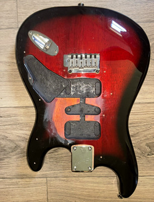 Squier standard body w/ bridge, input jack, and neck plate