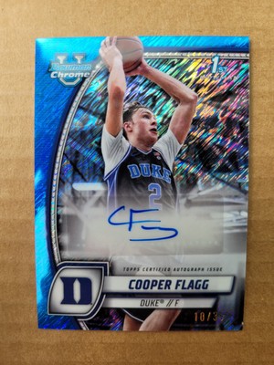2024-25 Bowman Chrome U #16 COOPER FLAGG Blue Shimmer Refractor