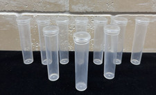 10 Pcs Floral Water Tubes 2.8 Inch Clear Plastic Vials w/ Caps Flower Decor