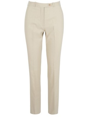 Brioni Damen Hose Lang 100% Baumwolle Größe 34 Italy 40 Beige
