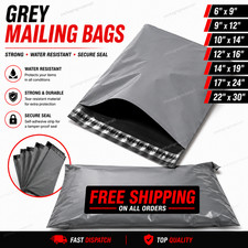 GREY MAILING BAGS STRONG POLY POSTAL POST POSTAGE SELF SEAL PACKAGING STRONG