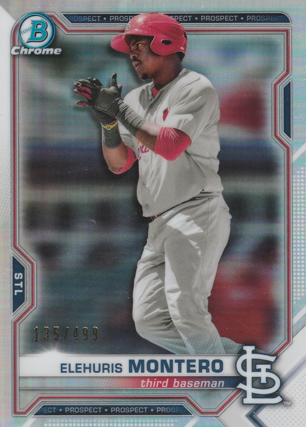 2021 Bowman #BCP-116 Elehuris Montero Chrome Prospects Aqua Refractor #/125