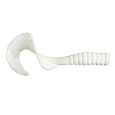 Kalins Octogambo Grub 8" Fishing Softbait White 10 Per Pack - 8M10-215