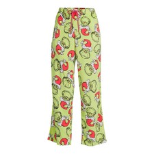 Dr. Seuss Women's The Grinch Who Stole Christmas Plush Pajama Pants XL 16-18 NWT