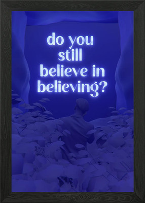 Believing Violet 3D Zitat gerahmtes Wandbild Poster Leinwanddruck Bild