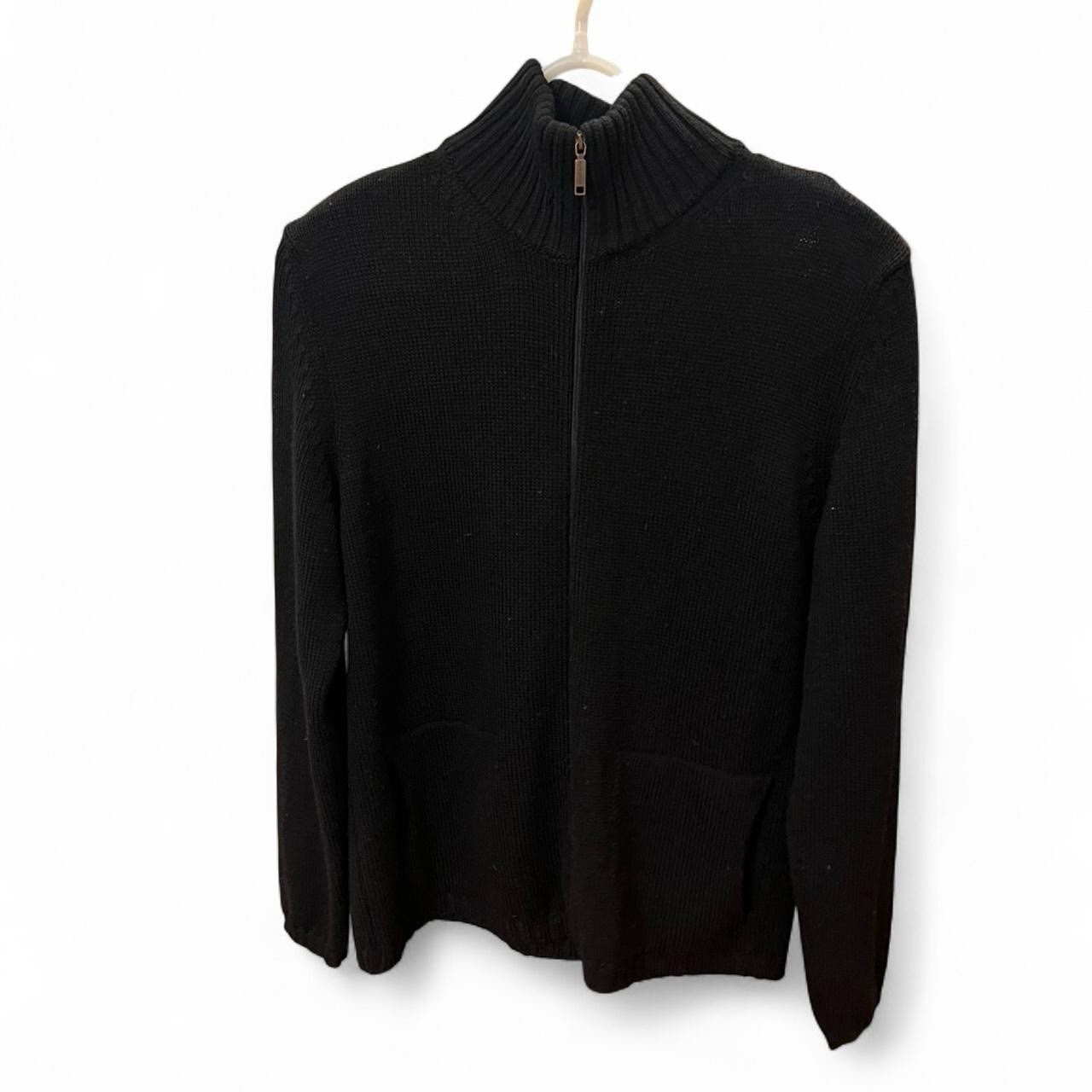 Weekend Max Mara, Maglione giacca zip lana vergine Max Mara Weekend vintage nero M Italia *Difetto*