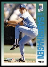 1992 FLEER BRET SABERHAGEN #167 KANSAS CITY ROYALS 949