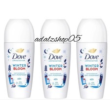 Dove Winter Bloom 48Hr Deodorant Roll On For Women 3x50ml.New