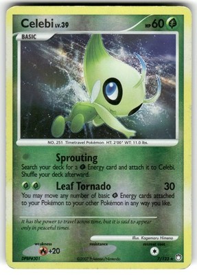 Celebi 7/123 Reverse Holo Rare Mysterious Treasures Pokemon HP