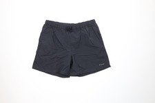 Vintage Columbia Mens Medium Distressed Spell Out Belted Trekking Shorts Black