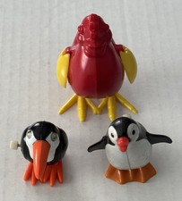 Vintage Used Tomy 1980s Tucan Bird Rooster Hen Penguin Mini Wind Up Toy Lot Rare