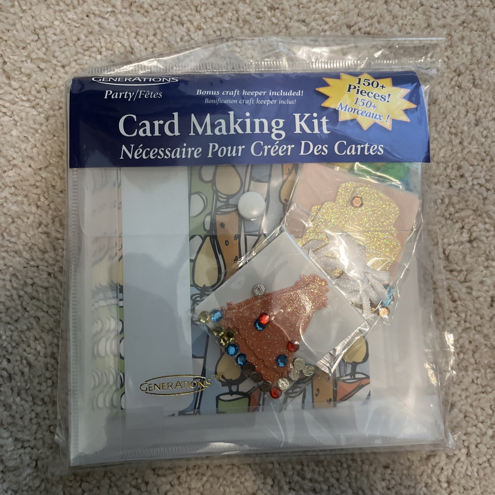 Birthday Candle Theme Card Making Kit - 8 cards (150 pieces) - Generations