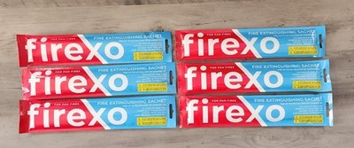 6pk  Firexo Cooking Pan Fire Extinguishing Sachets - Fire Blanket Alternative