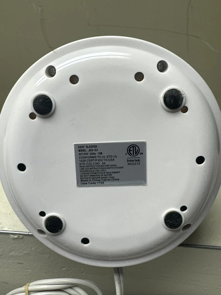 Visual Scents Easy Sleeper Aroma Diffuser Air Purifier Model JES-02 White Yellow - Image 4 of 4