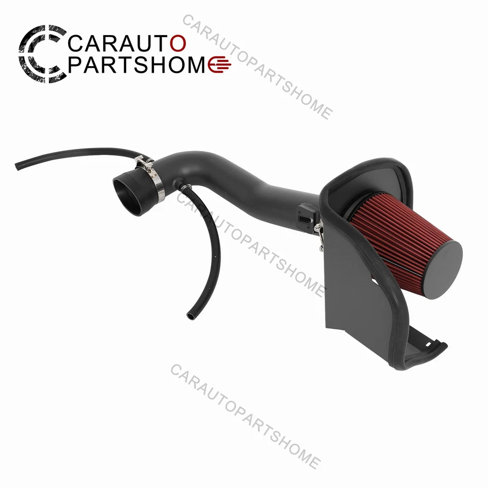 Sistema de admisión de aire frío negro protector térmico para Chevy GMC 1500 14-18 5,3 L 6,2 L V8 Foto 2 de 4