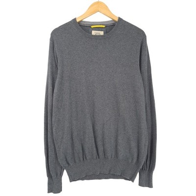 Camel Active Jumper Sweater Pullover Men Grey Cashmere Cotton Gx4 Size M