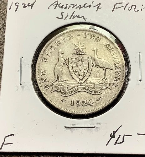 1924 Australia Florin — photo from the most recent tracked eBay sale