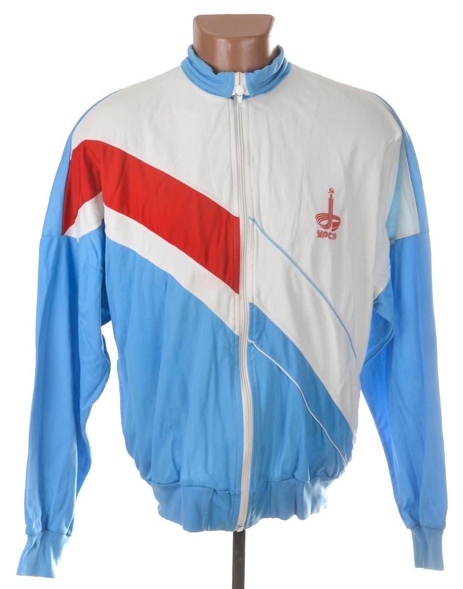 USSR SOVIET UNION 1980'S VINTAGE ATHLETIC ANTHEM JACKET SIZE M/L