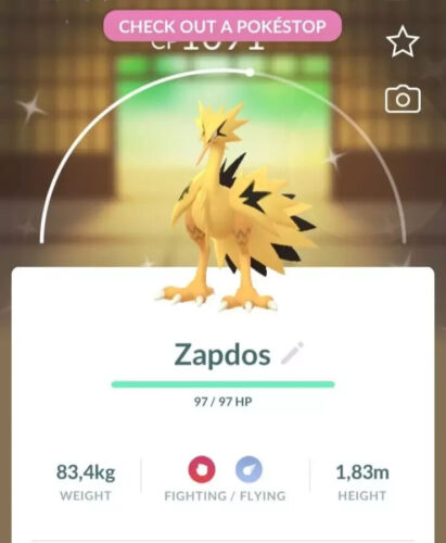 Pokémon Go -- 3 Shiny Galarian Zapdos, Moltres, Articuno -- P T C - Picture 4 of 4