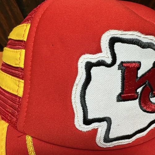 Vintage Kansas City Chiefs Hat Snapback Cap Big Logo Arrowhead 90s Trucker KC - Picture 4 of 16