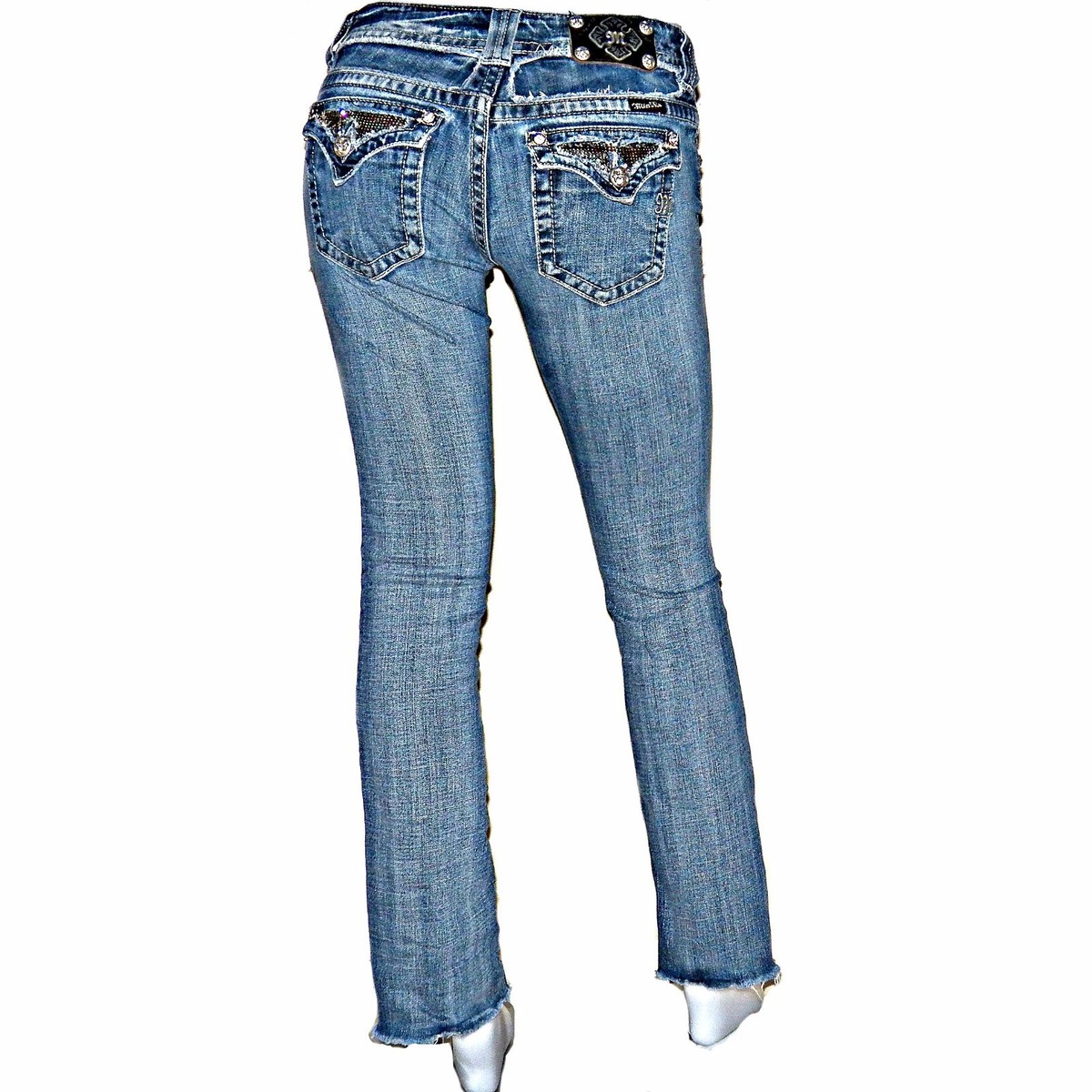平成 grunge 00s midas destroy skinny Shop Decibel Rhinestone Rip and Repair Jeans SS25-MD004 blue