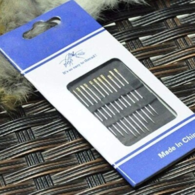 4x Packungen selbsteinfädelnde Easy Thread Nähnadeln verschiedene Größen = 48 Nadeln