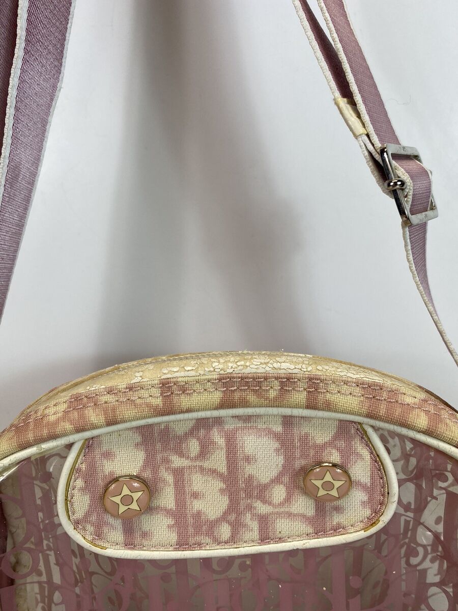 Vtg Christian Dior by John Galliano Pink Trotter Clear PVC Vtg Christian Dior by John Galliano Pink Trotter Clear PVC