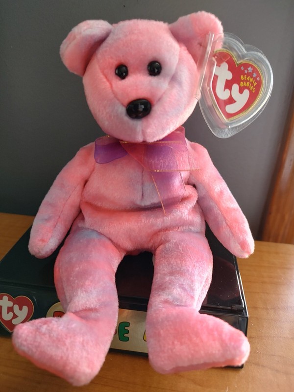 Clubby Ty Retired Beanie Baby Teddy Bear - 5th Anniversary Edition