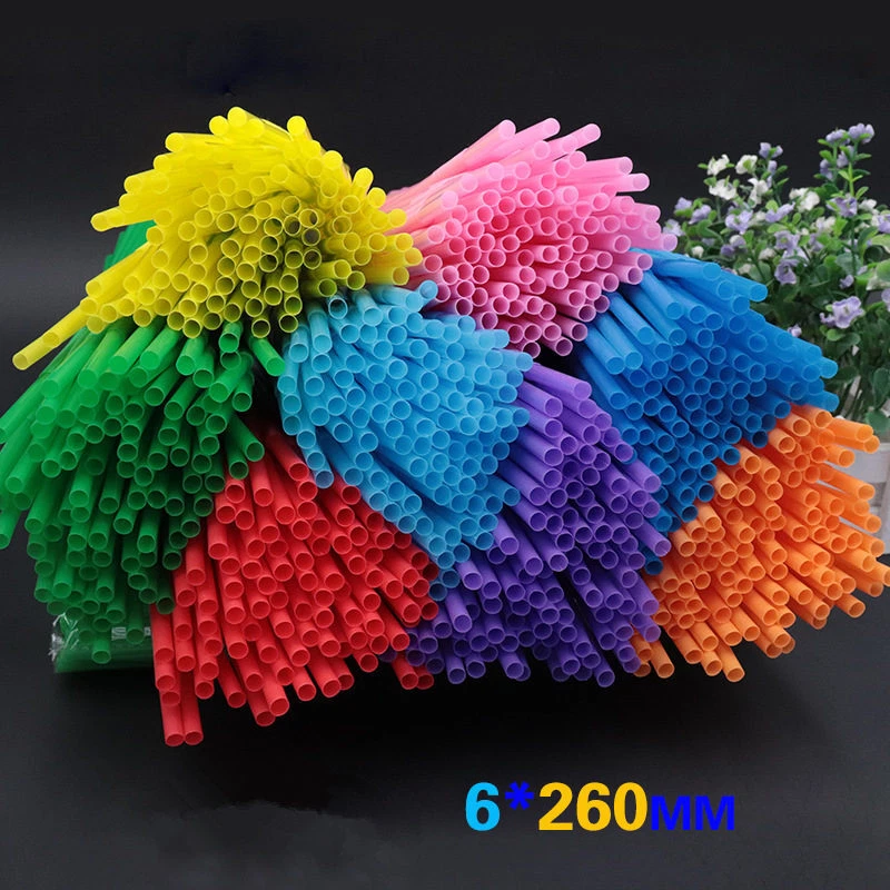 Pajitas de plástico desechables de colores para cumpleaños boda celebración 200 piezas Foto 3 de 4
