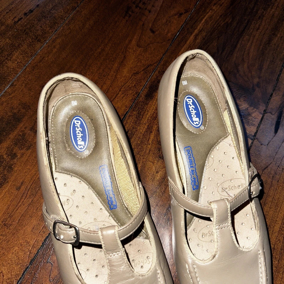 Sandalias de vestir Dr Scholls para mujer talla 8 tacones marrón tostado estampado elegante elegante Foto 3 de 4