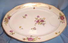 Haviland Limoges PERSIA 15" LG Oval Meat PLATTER Serving Dish Tray w/ Gravy Well