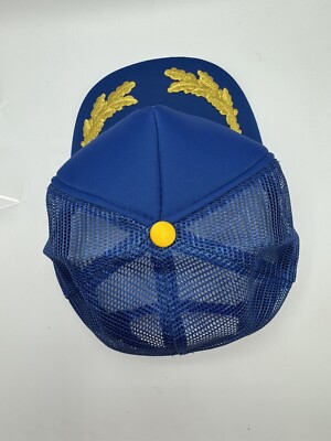VTG Rare 80's Walt Disney World Hat Trucker Gold Leaf Embroidered