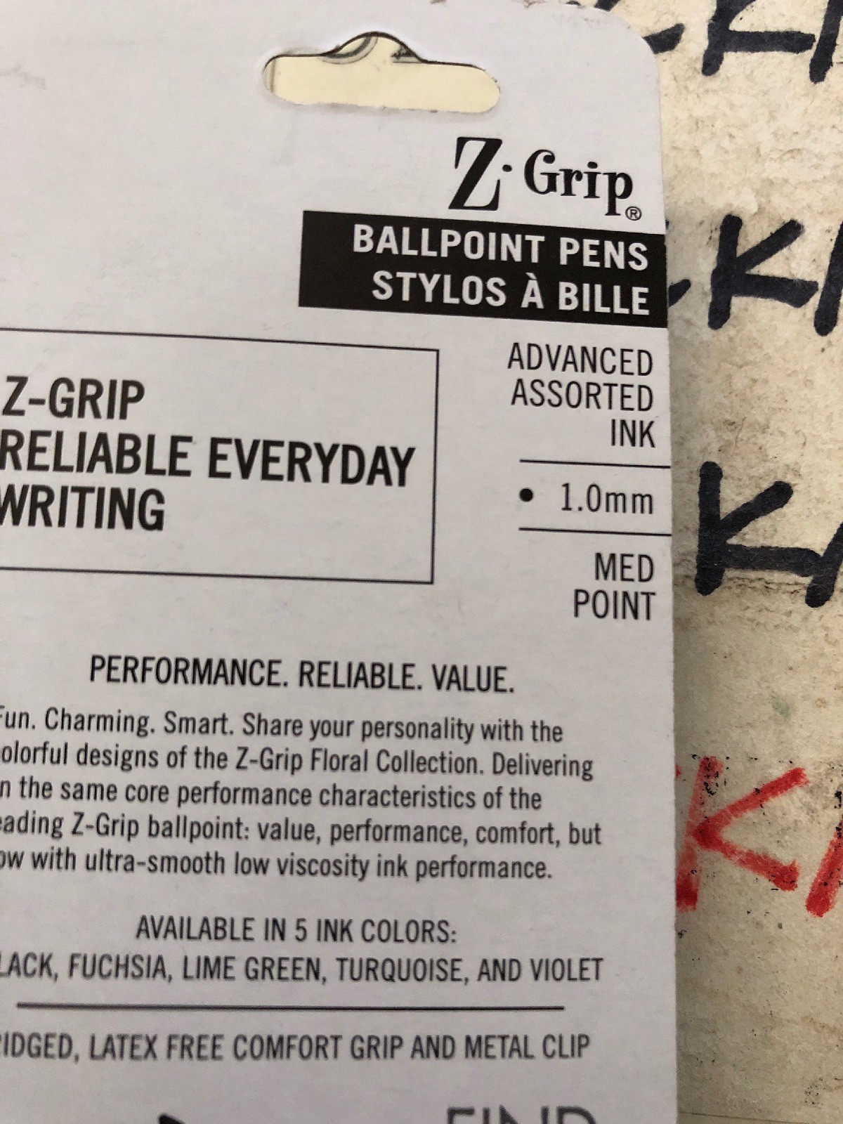 Zebra Pen Z-grip Ballpoint AssortedInk 1.0mm Med Point Reliable Everyday Writing