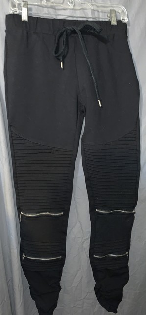 Shinestar Womens ZIPPER Design Black 