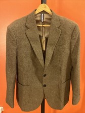 Herringbone Tweed Blazer British Wool Blend Sport Coat Jacket