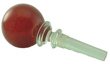 Flaschenstopfen aus Glas mit mundgeblasener Kugel in rot AE 420