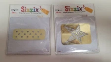 Sizzix Gold Embossing Folders: Star #2 AND Border Dots