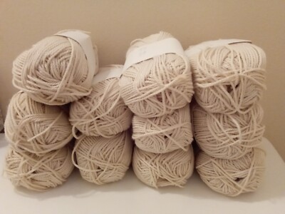 Brunswick Pearl Yarn - ECRU - 11 skeins